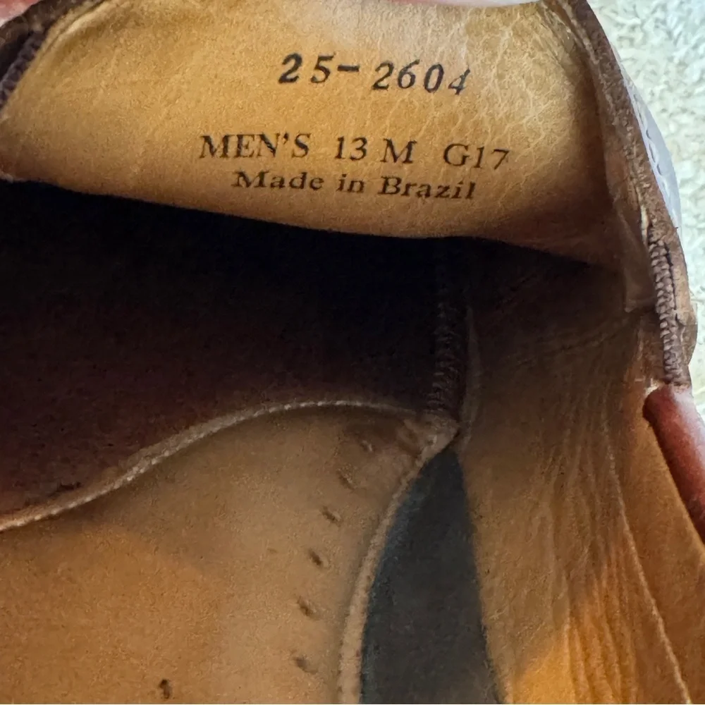 Johnston & Murphy Men Brown Leather Loafers Sheepskin Lined Size 13M